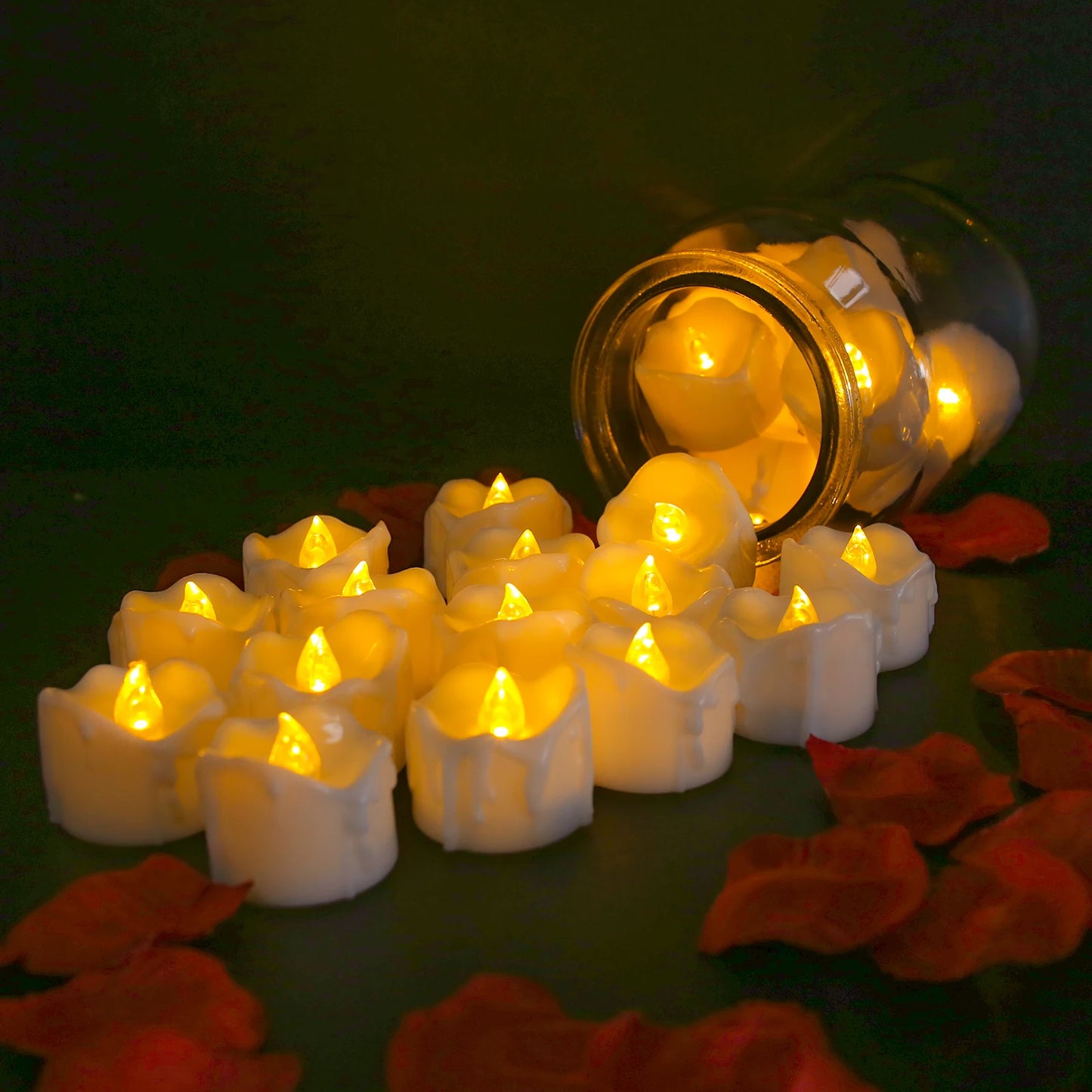 Remote Timer Tea Lights Candles Battery Operated Flameless LED Tealight Votives for Wedding Christmas Halloween Holiday Decor