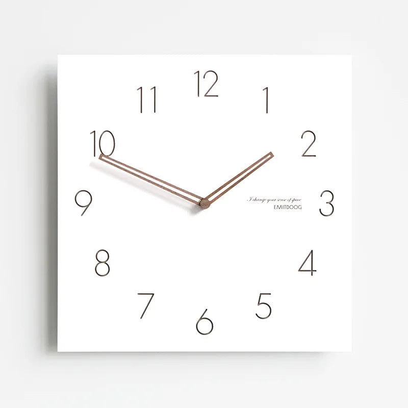 2025 new Silent Large Modern White Square Wall Clock for Living Room Bedroom Dining Room Fresh Clocks Wall Home Decor