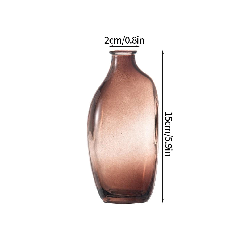 Glass Flower Vase Retro Vase for Flowers Home Decoration Decorative Vase Office Desk Ornament Vases for Centerpieces Florero