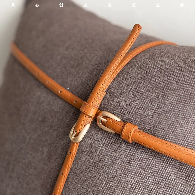 Horse 18x18 Inches Throw Croker Pillow Cover - Simple Modern Style Leather Decoration Couch Cushion Pillow Cover Withour Core