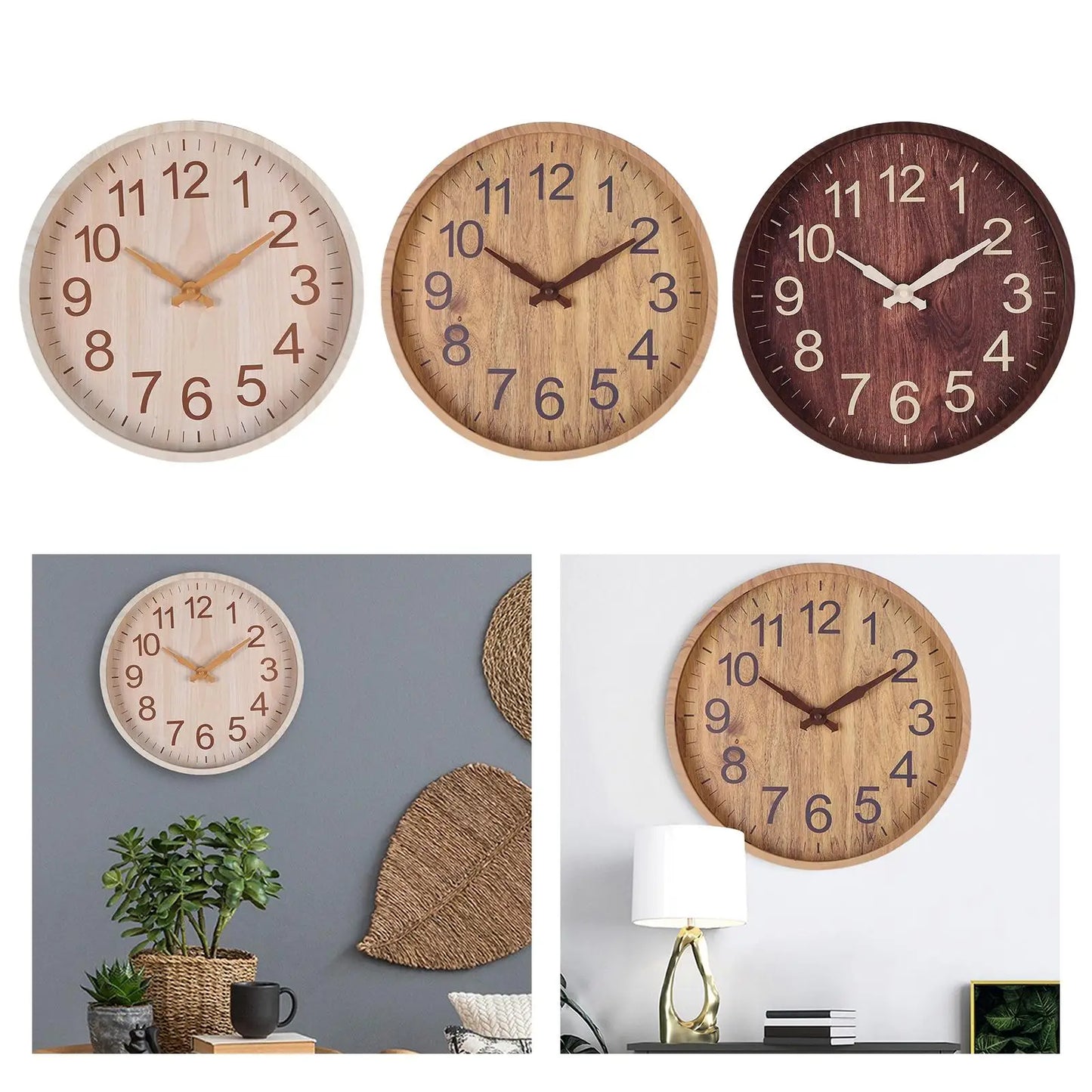 Wall Clock Silent Minimalism Hanging Watch Elegant Bedroom Hallway Home Dinner Sweep Movement Clocks Decoration
