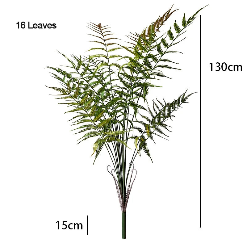 120cm Large Artificial Palm Fake Plants Branch Real Touch Palm Leaves Tropical Plants Branches for Home Office Indoor Decoration