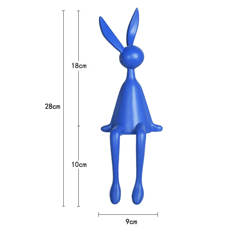 ERMAKOVA Nordic Home Decorate Figurines for Interior Gift Rabbit Statue Christmas Room Decor Abstract Art Sculpture Desk