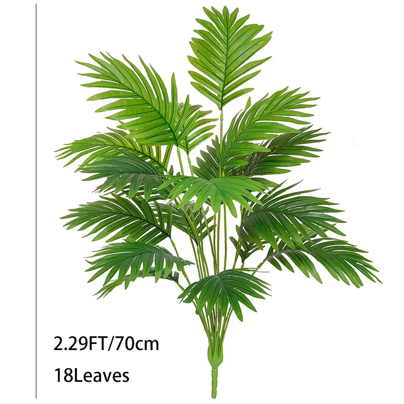 150cm Large Artificial Palm Tree Tropical Fake Plants Real Touch Palm Leafs Plastic Banyan Tree for Home Garden Shop Party Decor
