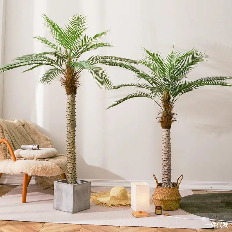 150/180cm/210cm Artificial Coconut Tree Fake Plants Large Green Plants Palm Tree Bonsai Decoration for Home Office Floor Potted