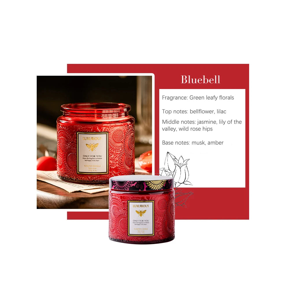 【Lifeideas】Natural Soy Candle Lasting Fragrance Candles for Home Scented Smokeless Burning Scented Candle Gift