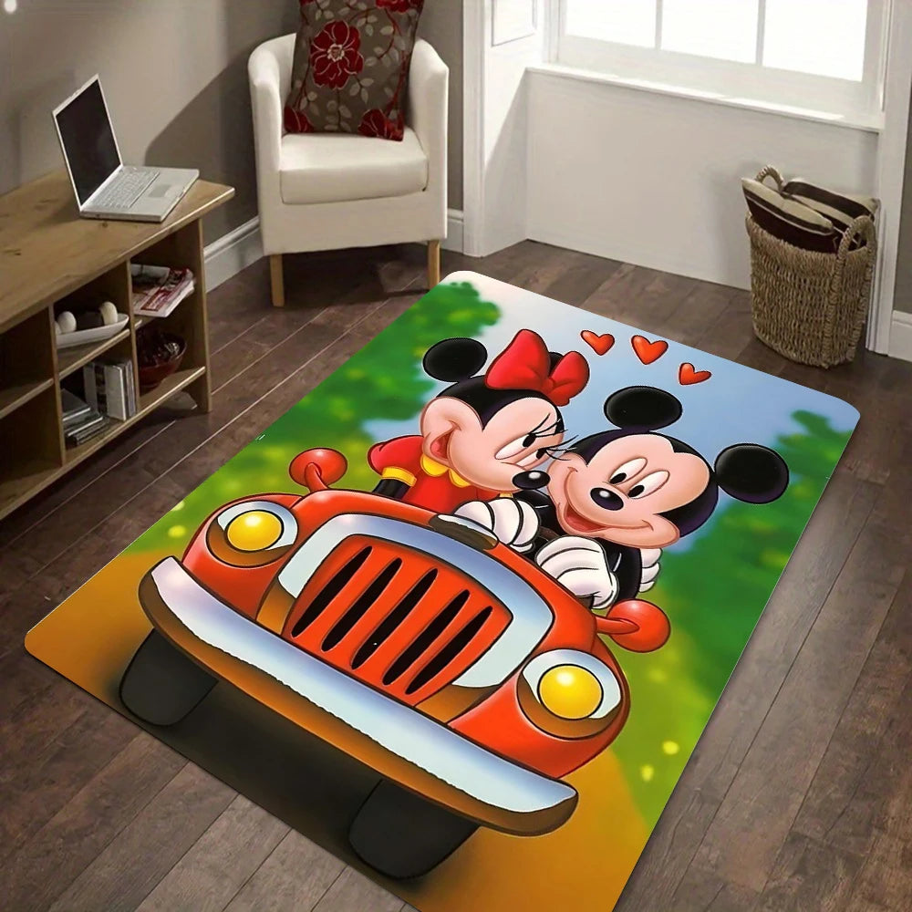 MINISO Mickey Donald Duck HD Printed Carpet.Living Room Mats Sofa Coffee Table Large Area Rug,Kitchen,Balcony Carpets,DoorMat