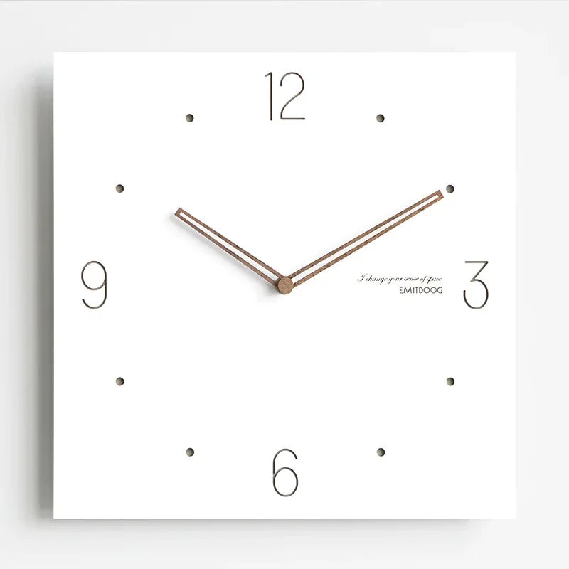 2025 new Silent Large Modern White Square Wall Clock for Living Room Bedroom Dining Room Fresh Clocks Wall Home Decor