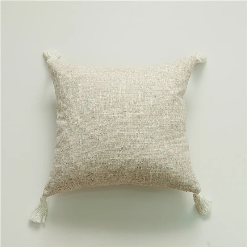 Cushion Cover Pillow Cover Decorative Yellow Linen Home Sofa Pillow Cover For Living Room Car Bedroom Pillowcase