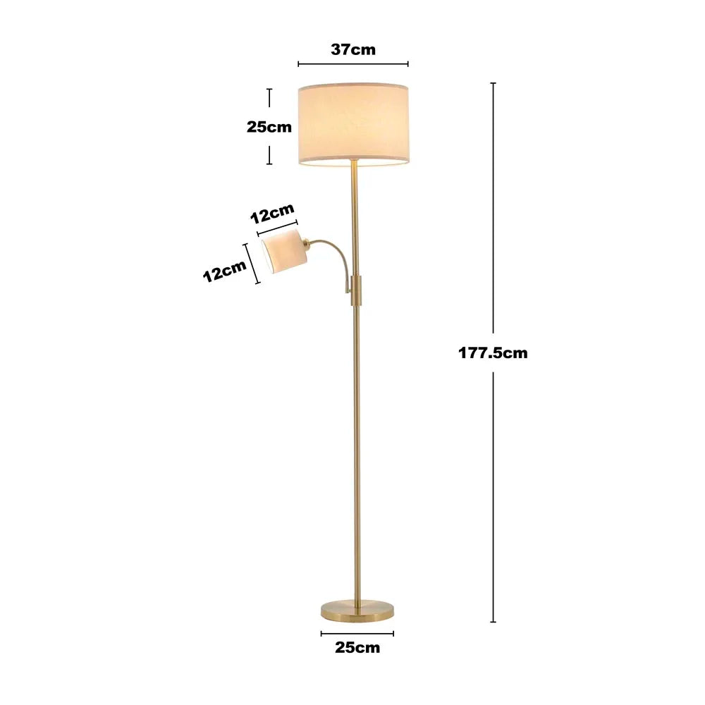 Voltsify 2-Light Floor Standing Lamp with Adjustable Head for Living Room Bedroom