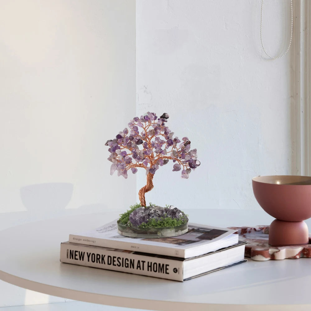 Crystal Money Tree Crystal Stone Rainbow Natural Gem Sitting Floor Style Home Room Study Decoration
