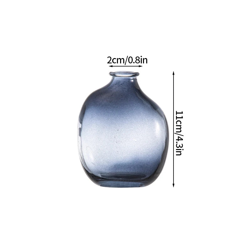Glass Flower Vase Retro Vase for Flowers Home Decoration Decorative Vase Office Desk Ornament Vases for Centerpieces Florero