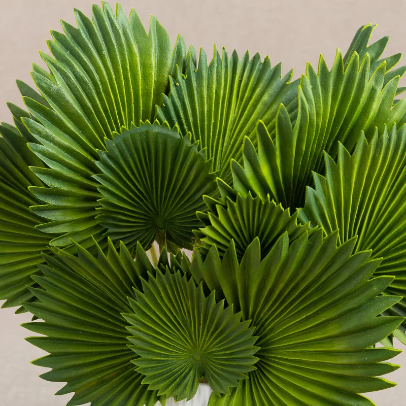 Turtle Back Leaves Artificial Plants Green Wedding Home Garden Outdoor Plant Tropical Party Palm Fan Leaves Wall Decoration