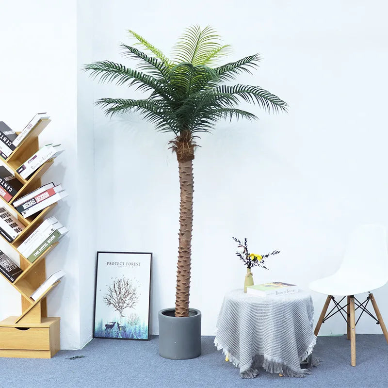 150/180cm/210cm Artificial Coconut Tree Fake Plants Large Green Plants Palm Tree Bonsai Decoration for Home Office Floor Potted