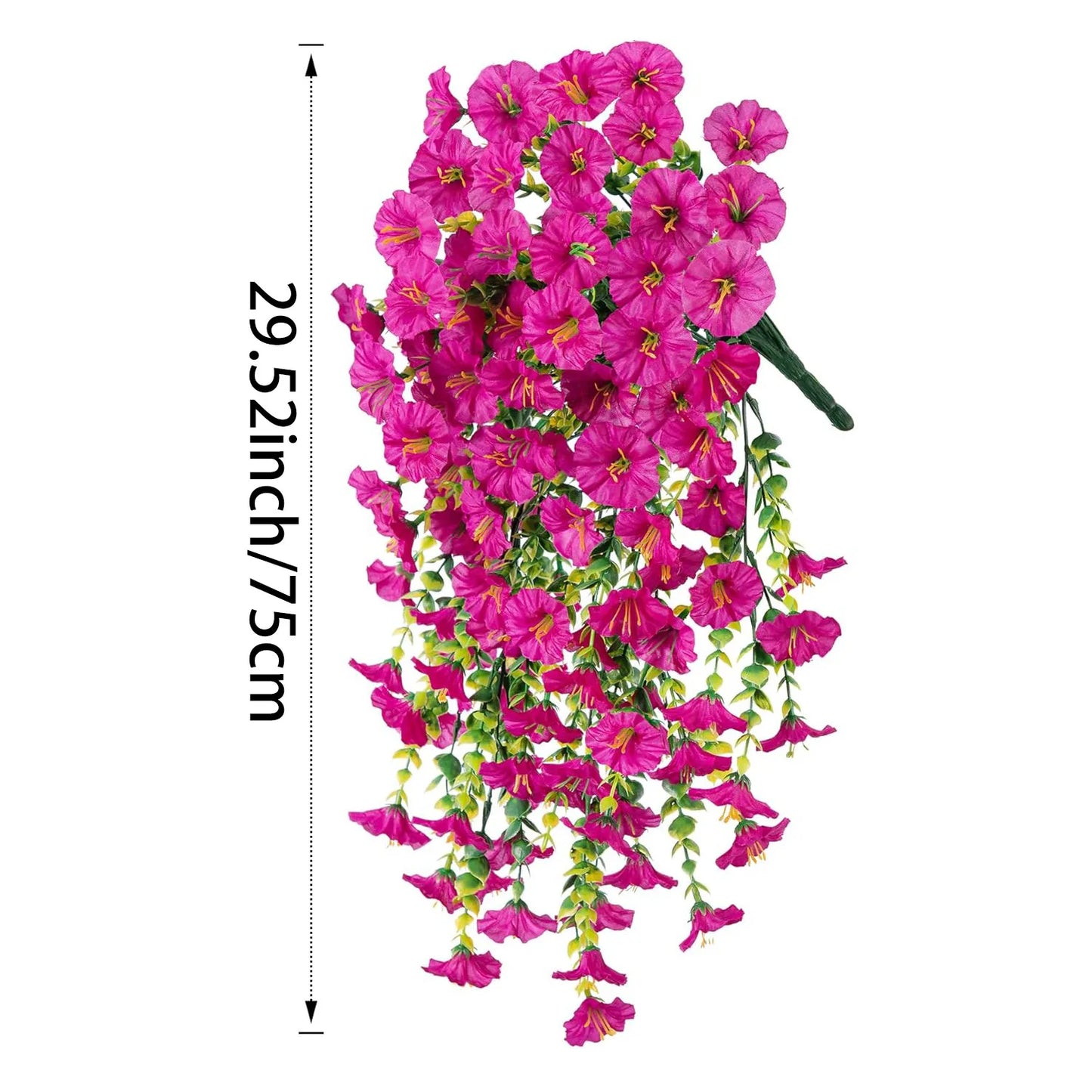 1-10pcs UV-Resistant Artificial Morning Glory& Eucalyptus Hanging Wall Door Decoration For Home Garden Wedding Versatile Outdoor
