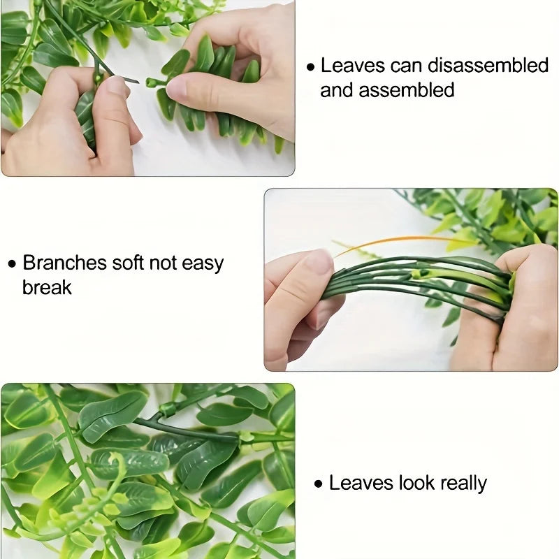 Artificial Hanging Plants for Wall Decoration, Fake Rattan Hanging Plants, Ivy Green Garland, Persian Make