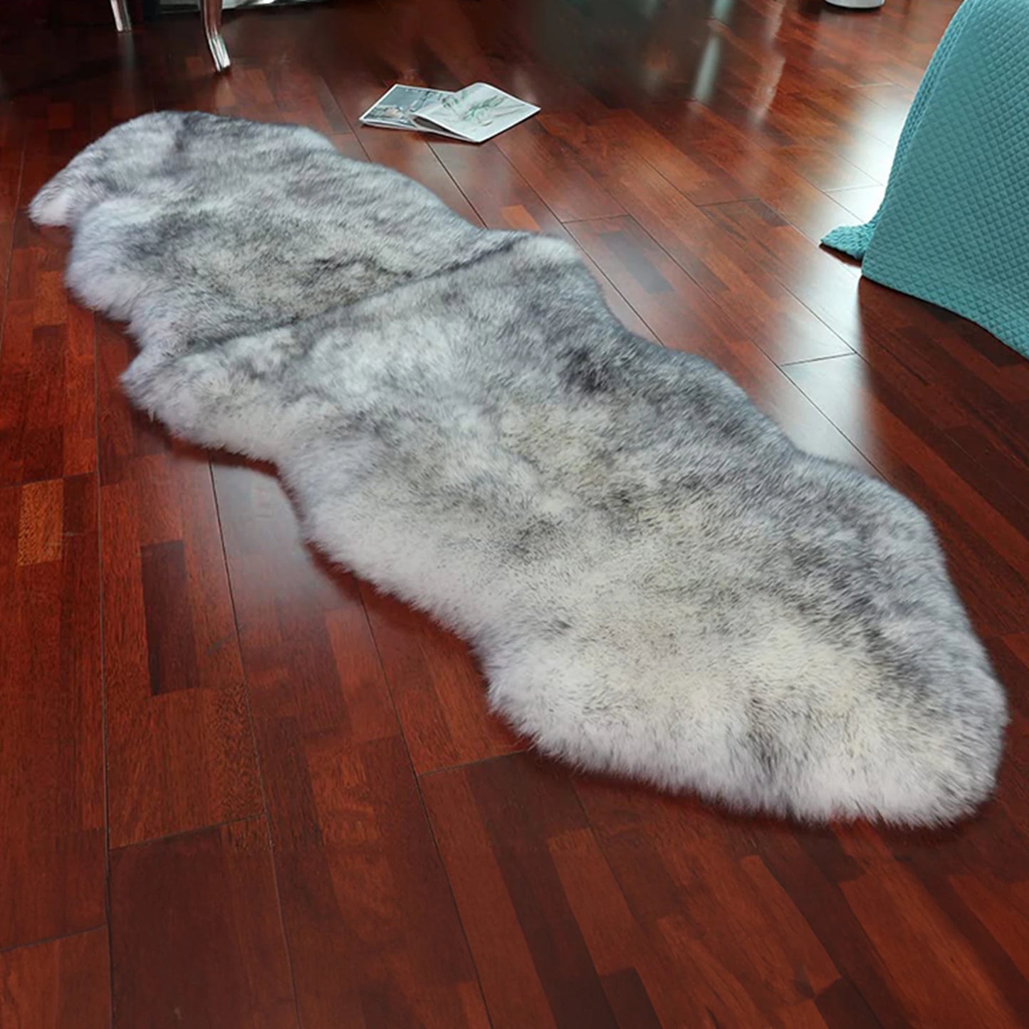 White Faux Sheepskin Fuzzy carpet Fur Rugs for Bedroom bedside Washable Fluffy Area Living Room rug Shag Nursery floor mat decor