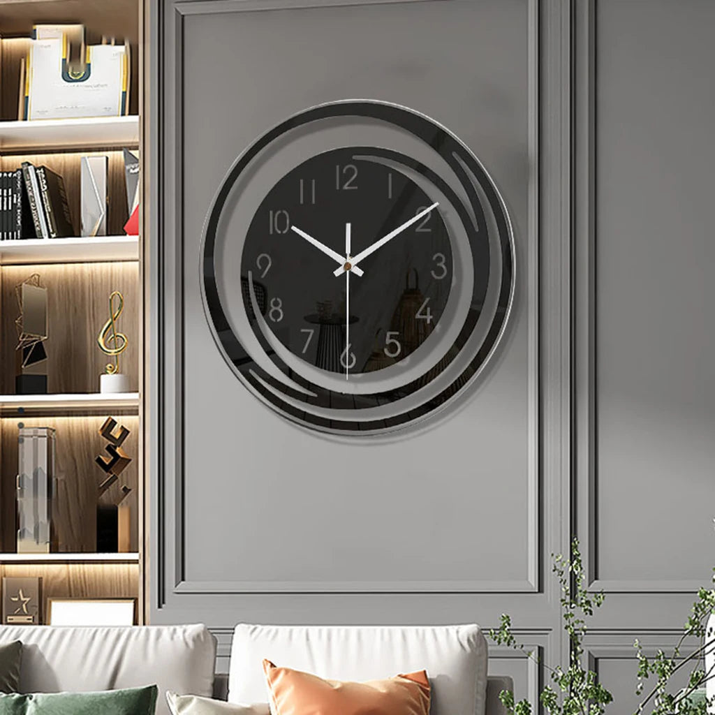 Simple Style Wall Clock Acrylic Living Room Home Decor Digital Clocks Modern Design Swinging Pendulum Bedroom Ornament