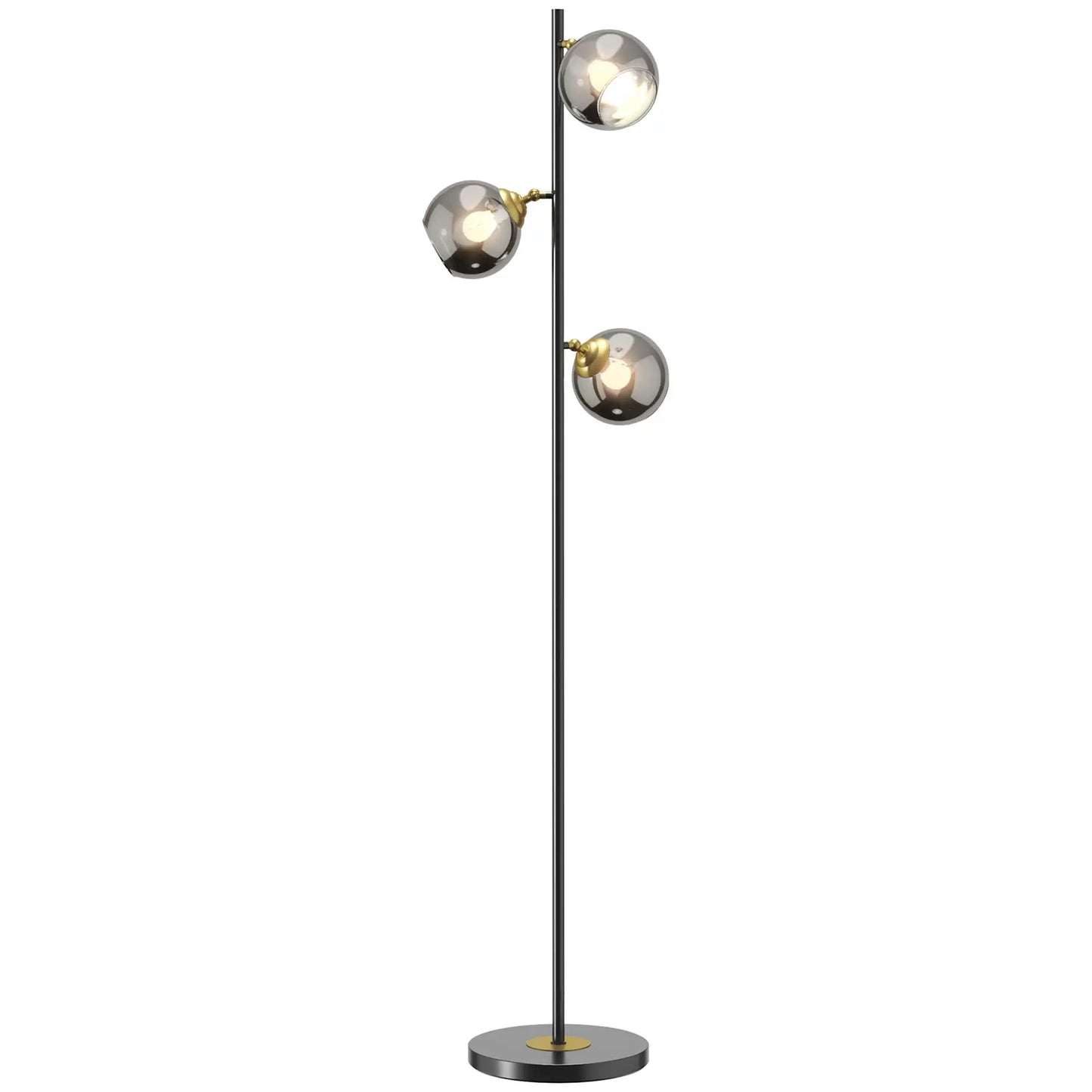 Modern Tree Floor Lamp 3 Light Fixture for living Room Bedroom Grey Standing Lamp 162cm Stylish Home Illumination