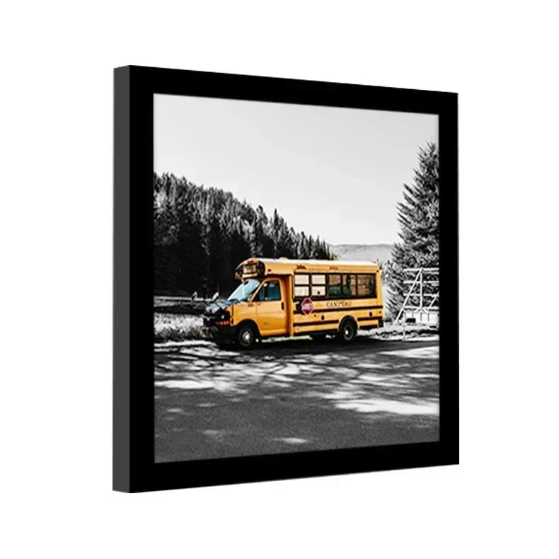 Solid Wood Square Picture Frame 10x10 Inches Black Display Frame for Tabletop or Wall Hanging Photo Frame Home Decor