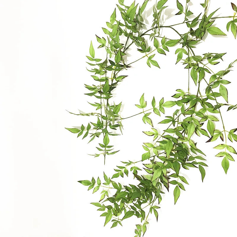 Artificial een Plant Southern Heaven Bamboo Vine Wall Hanging Winding Branch Hotel Decoration Hanging Vine Soft Decoration ...