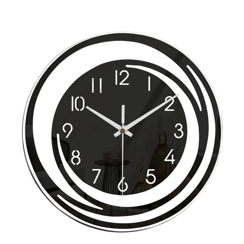 Simple Style Wall Clock Acrylic Living Room Home Decor Digital Clocks Modern Design Swinging Pendulum Bedroom Ornament