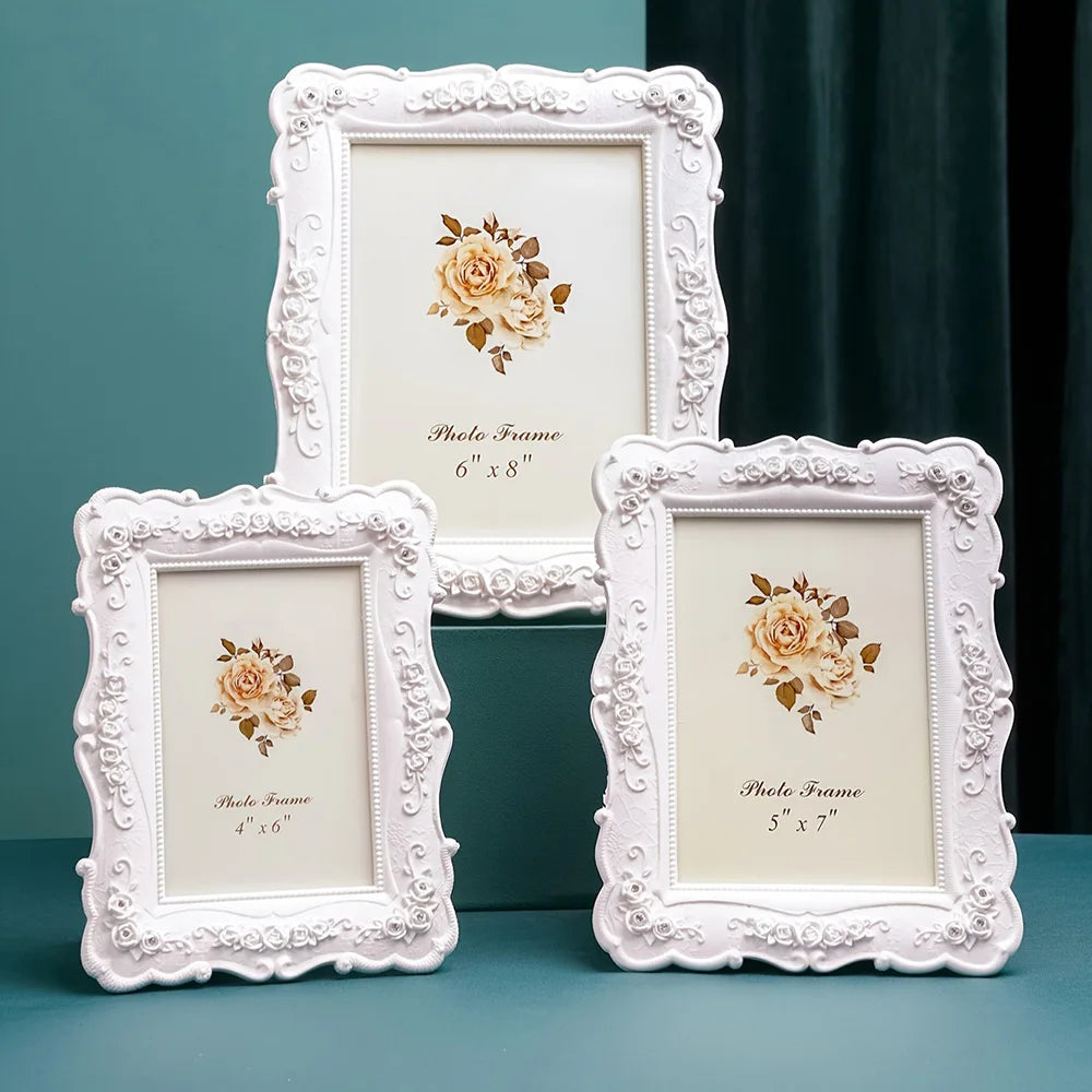 Pastoral style photo frame home table ornaments living room bedroom desktop decoration horizontal and vertical universal