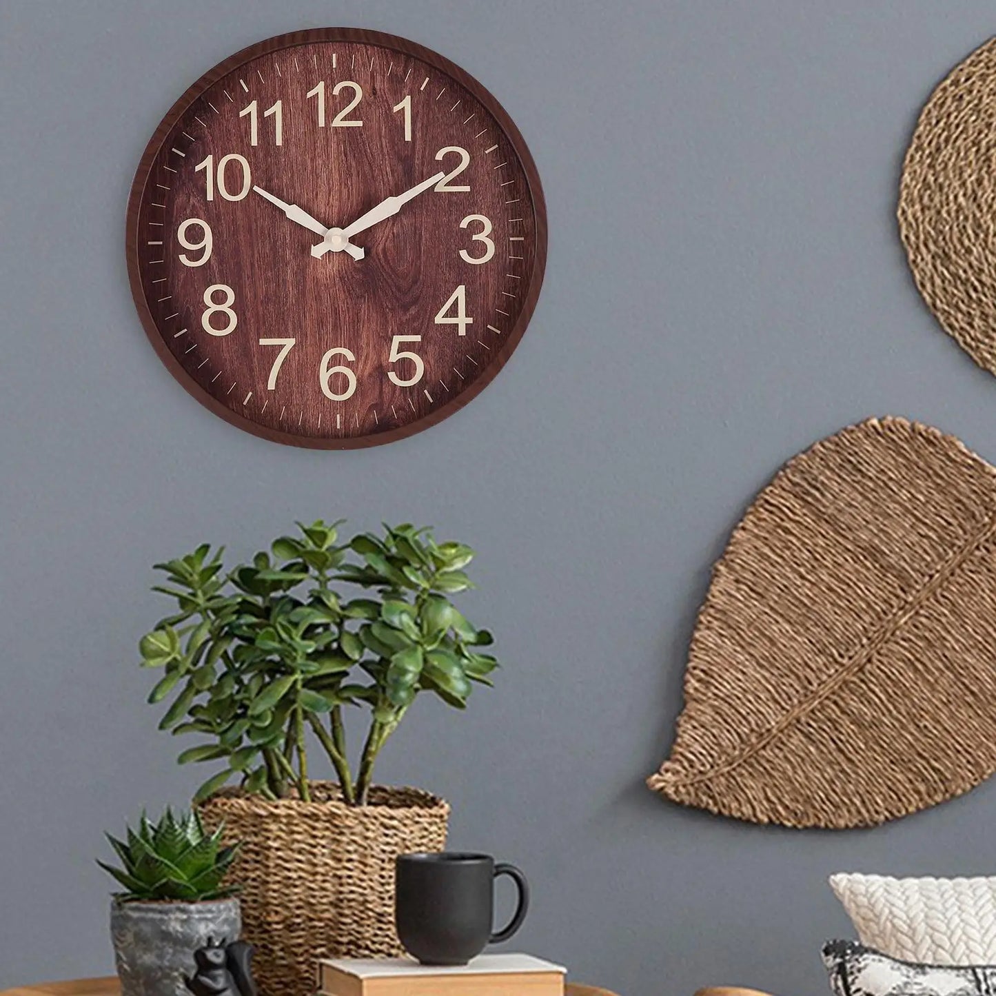 Wall Clock Silent Minimalism Hanging Watch Elegant Bedroom Hallway Home Dinner Sweep Movement Clocks Decoration