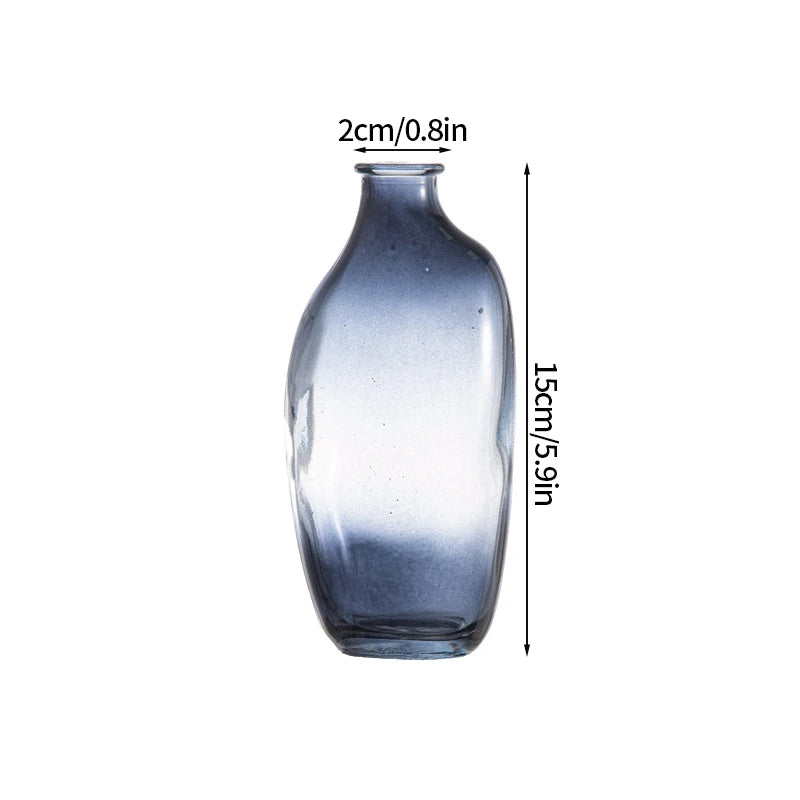 Glass Flower Vase Retro Vase for Flowers Home Decoration Decorative Vase Office Desk Ornament Vases for Centerpieces Florero