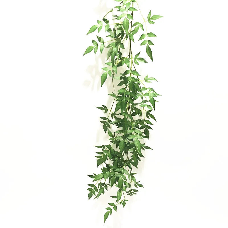 Artificial een Plant Southern Heaven Bamboo Vine Wall Hanging Winding Branch Hotel Decoration Hanging Vine Soft Decoration ...