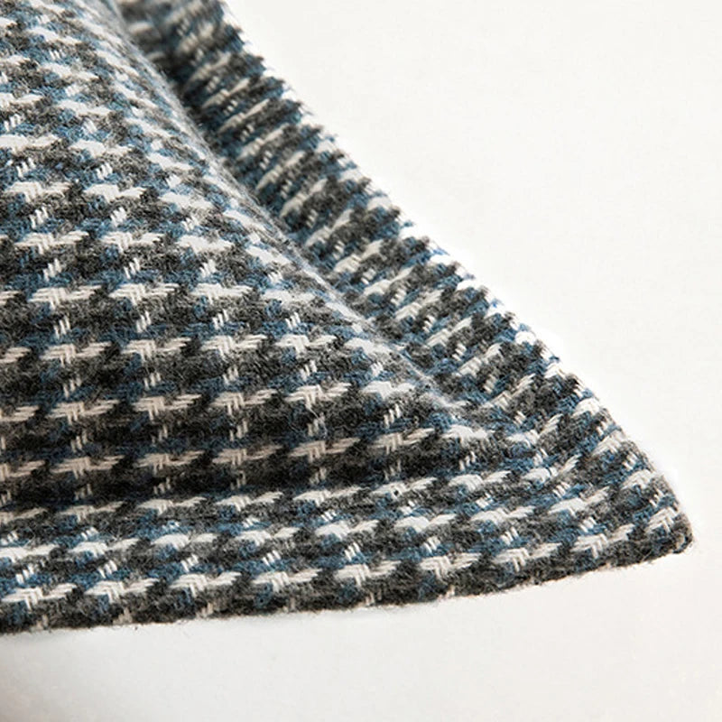 Home Decorative Square Cushion Cover Pillow Cover Yarn-dyed Hounds tooth Decorative For Sofa Bed 45x45cm Orange Green Blue Black