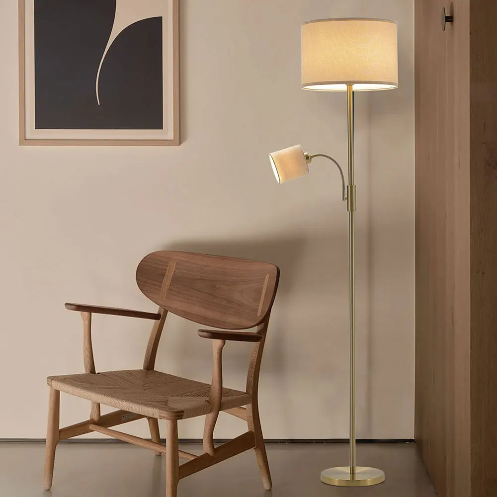 Voltsify 2-Light Floor Standing Lamp with Adjustable Head for Living Room Bedroom