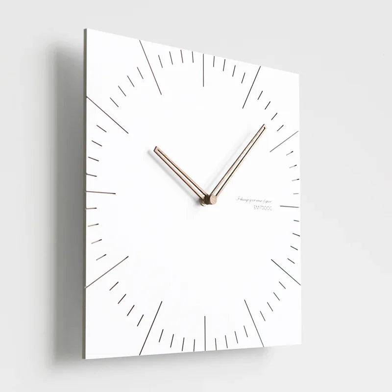 2025 new Silent Large Modern White Square Wall Clock for Living Room Bedroom Dining Room Fresh Clocks Wall Home Decor