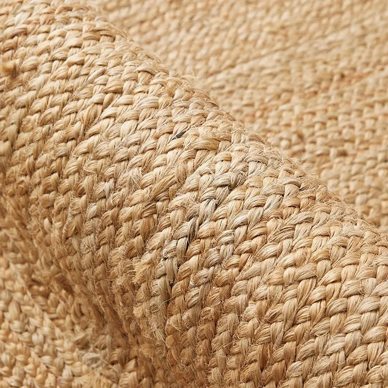 Carpet for Living Room Japanese natural pure jute hand-woven wear-resistant entrance mat double-sided bedroom rugs Ковер Tapis