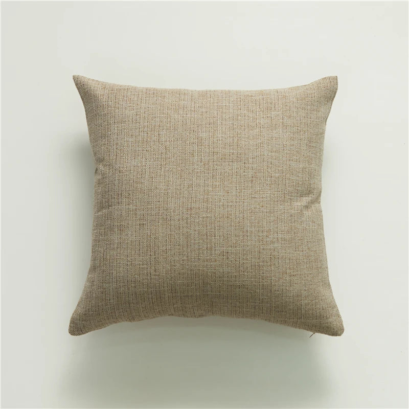 Cushion Cover Pillow Cover Decorative Yellow Linen Home Sofa Pillow Cover For Living Room Car Bedroom Pillowcase