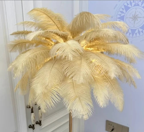 Feather Table Lamp Rechargeable Usb Plug Led Desk Table Lights Bedside Living Room Indoor Lighting Stand Light Night Light