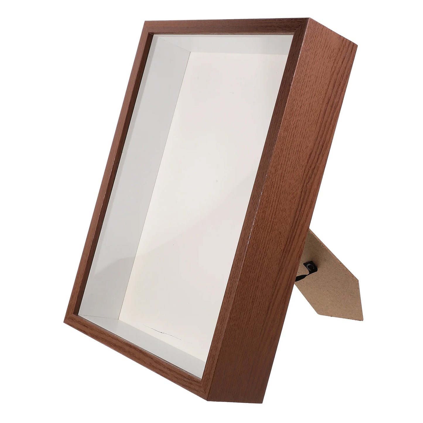 Dried Flower Photo Frame 10 Inch Walnut Wood 5cm Hollow Display Stand Home Decor Artistic Plants Picture Frame Holder Decor
