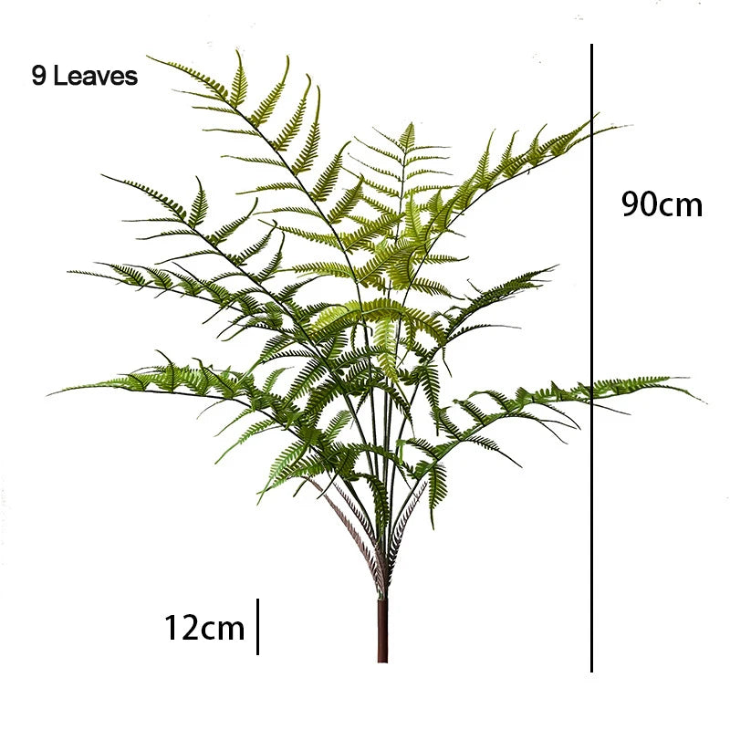 120cm Large Artificial Palm Fake Plants Branch Real Touch Palm Leaves Tropical Plants Branches for Home Office Indoor Decoration