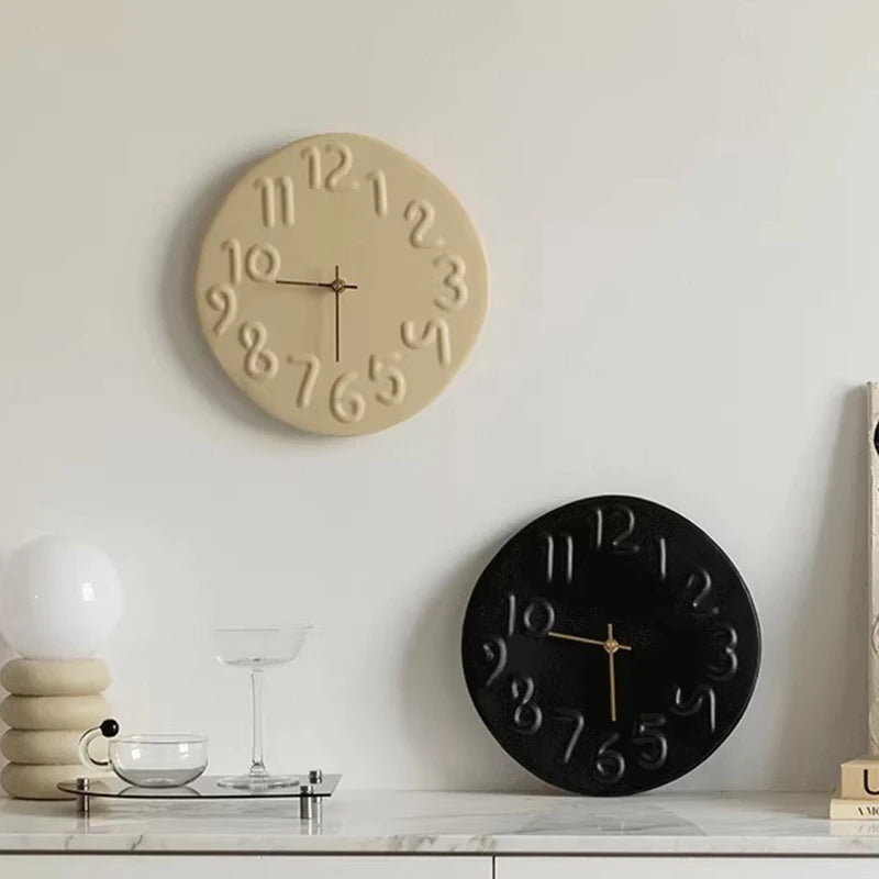 3d Wall Clock Bedroom Silent Mechanism Wall Clock Interior Minimalist Elegant Decoration Clocks Nordic Aesthetic Irregular Watch