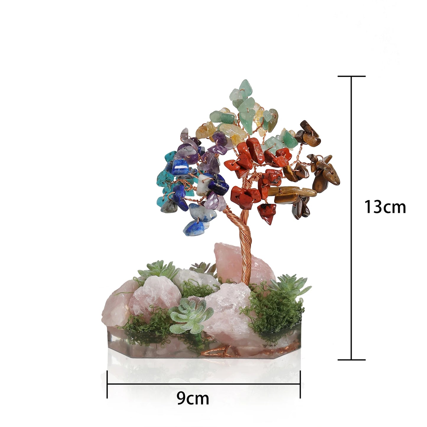 Crystal Money Tree Crystal Stone Rainbow Natural Gem Sitting Floor Style Home Room Study Decoration