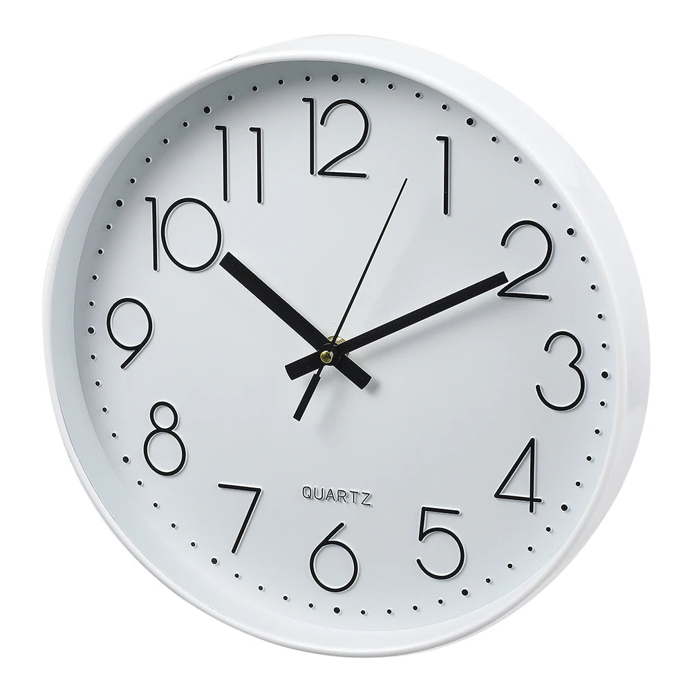 Voltsify 12 Inch Non-Ticking Battery Operated Wall Clock for Living Room, Bedroom, or Office