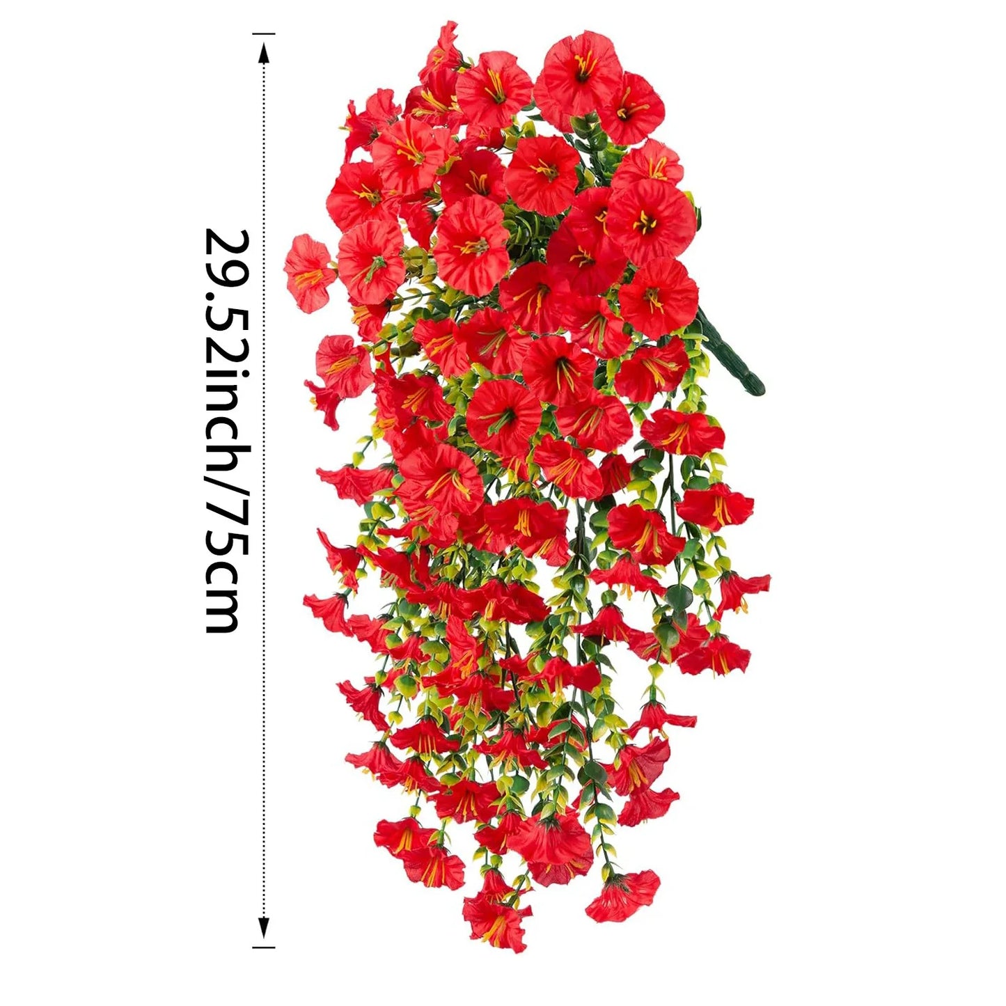 1-10pcs UV-Resistant Artificial Morning Glory& Eucalyptus Hanging Wall Door Decoration For Home Garden Wedding Versatile Outdoor