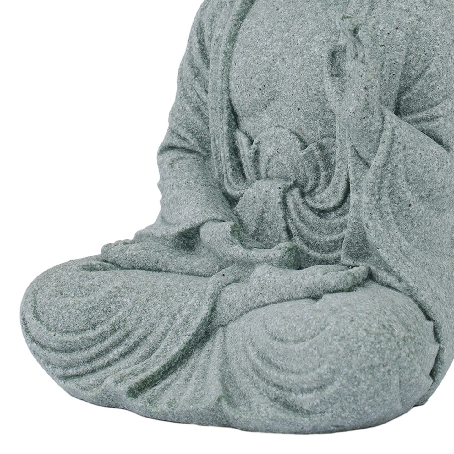 Garden Ornament Sitting Buddha Resin Stone Zen Effect Outdoor Indoor Statue Buddhist Garden Fish Tank Decoration Sitting Buddha