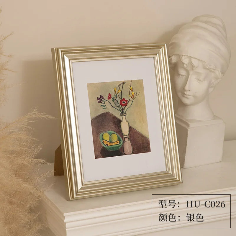 Creative Gold Picture Frame Versatile Photo Frame for 8-inch, 10-inch, and A4 Artworks Horizontal & Vertical Display Home Décor