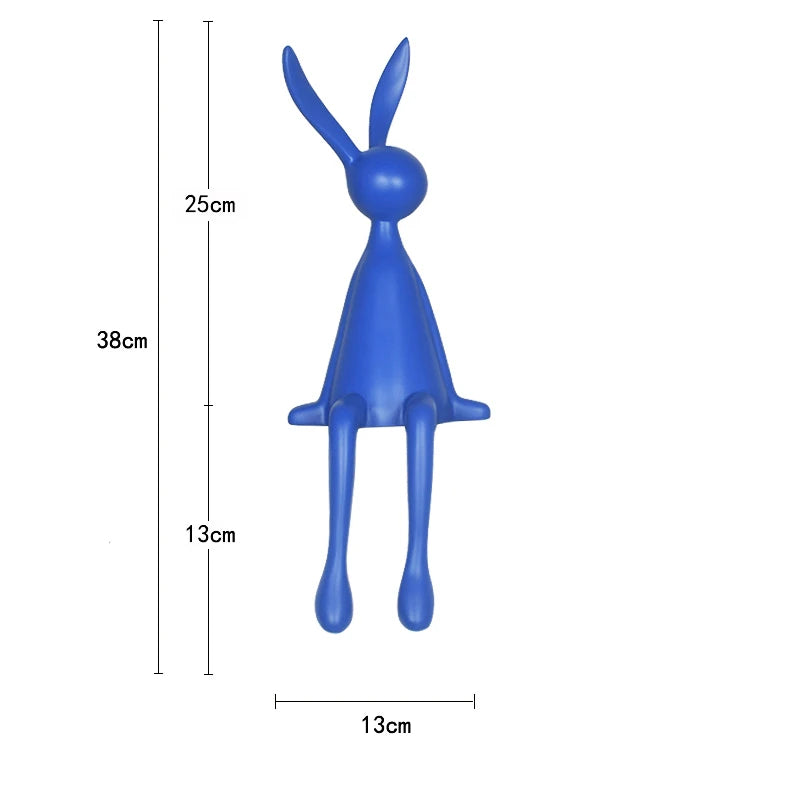 ERMAKOVA Nordic Home Decorate Figurines for Interior Gift Rabbit Statue Christmas Room Decor Abstract Art Sculpture Desk