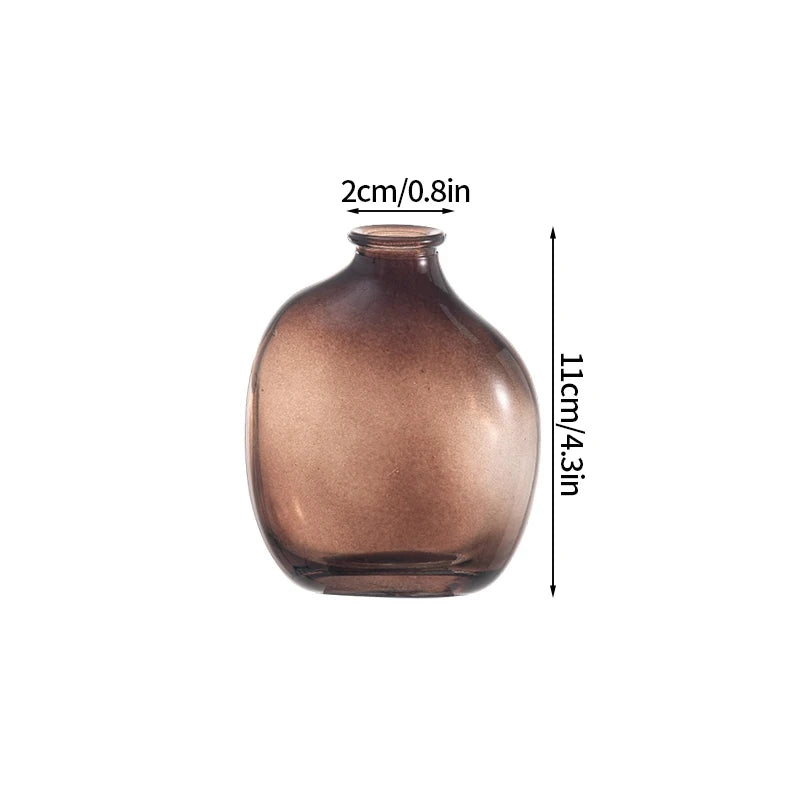 Glass Flower Vase Retro Vase for Flowers Home Decoration Decorative Vase Office Desk Ornament Vases for Centerpieces Florero
