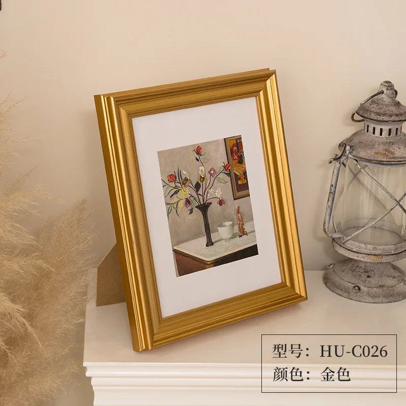Creative Gold Picture Frame Versatile Photo Frame for 8-inch, 10-inch, and A4 Artworks Horizontal & Vertical Display Home Décor