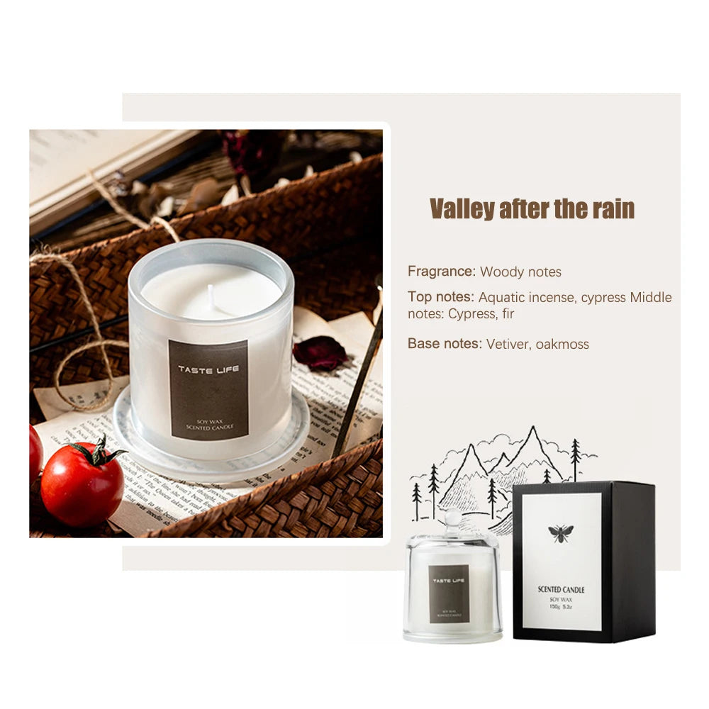 Voltsify Soy Wax Scented Candle Lime Basil and Citrus & Valley After the Rain & Sky Cypress