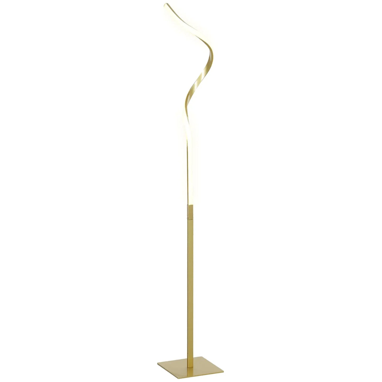 Modern Adjustable LED Floor Lamp with Dimmable Brightness Levels Standing Light for Living Room for bedroom Gold Finish