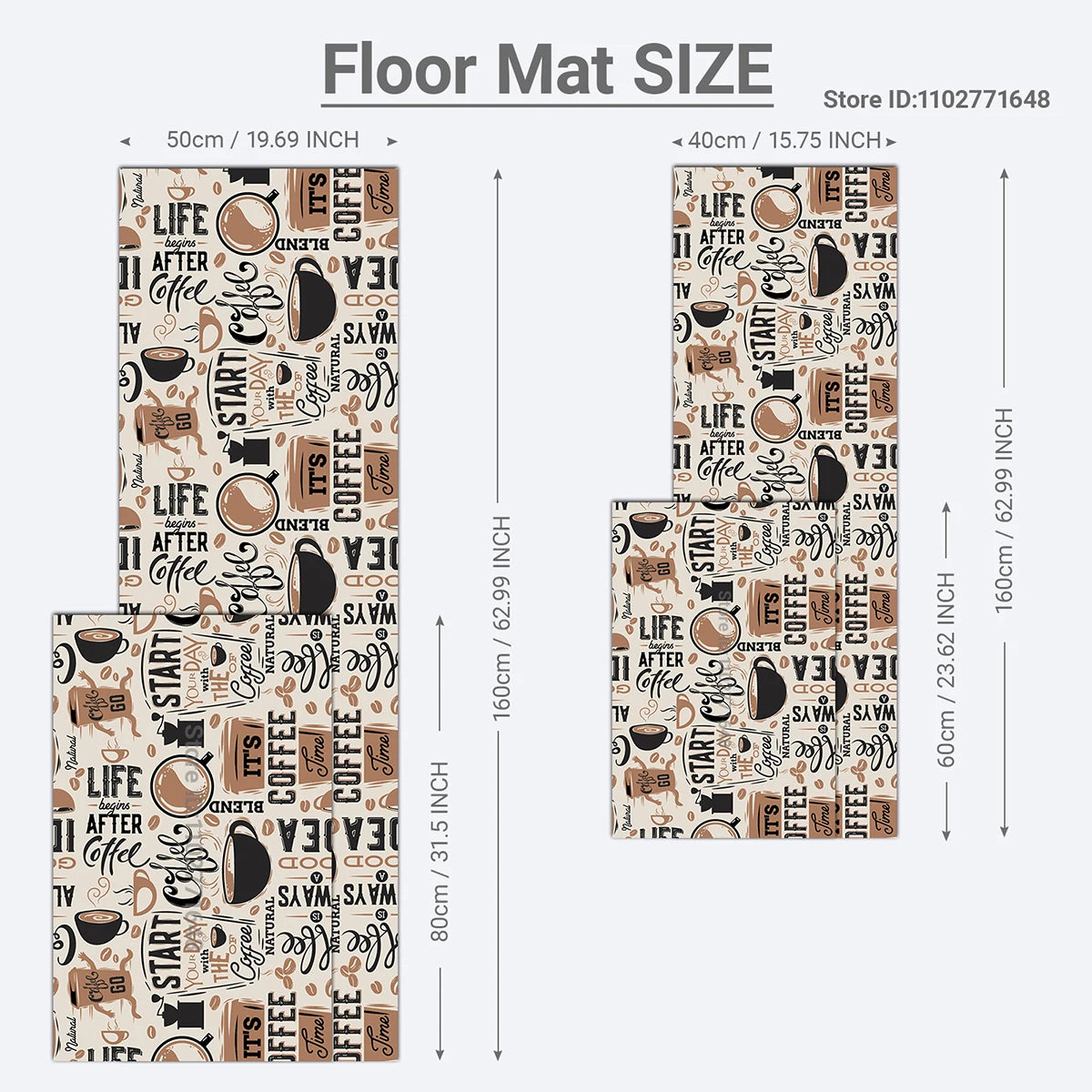 Coffee Kitchen Corner Waterproof Non-slip Rug Quality Washable Absorbent Long Floor Mat Bedroom Hallway Entrance Doormat Carpet